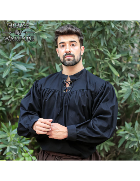 Chemise pirate Gibbs, noir