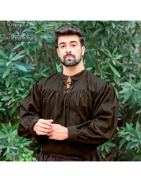 Chemise pirate Gibbs, marron