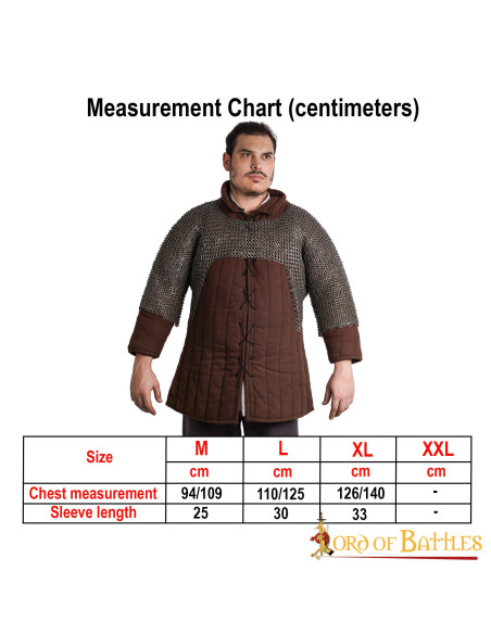 Cotte de maille courte, anneau plat...