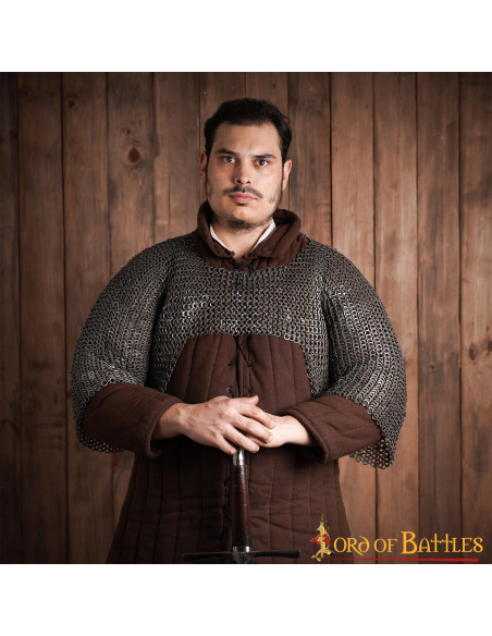 Cotte de maille courte, anneau plat...