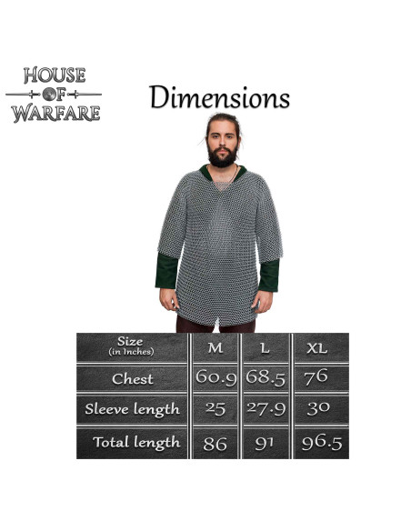 Cotte de mailles en acier doux modèle...