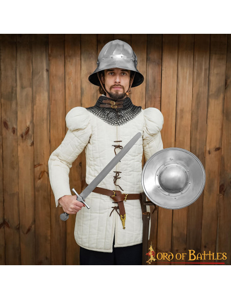 Bouclier fonctionnel rond en acier,...