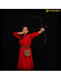 Robe longue médiévale Xe-XVe siècles, rouge 2