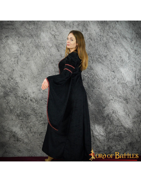 Robe médiévale à motif fleur de lys,...