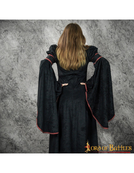 Robe médiévale à motif fleur de lys,...