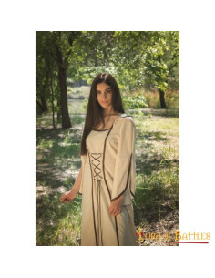 Robe médiévale femme Morgana - Écru