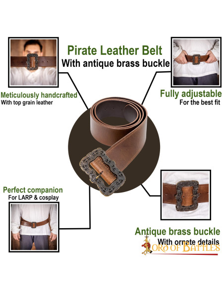 Ceinture en cuir Captain Jack Sparrow...
