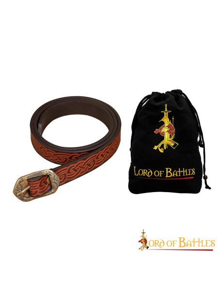 Ceinture médiévale en cuir avec...