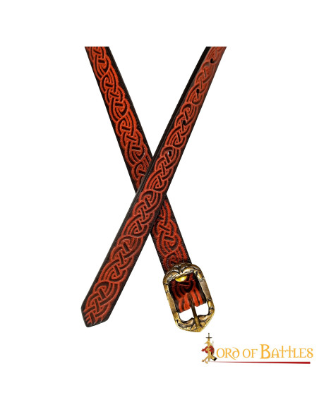 Ceinture médiévale en cuir avec...