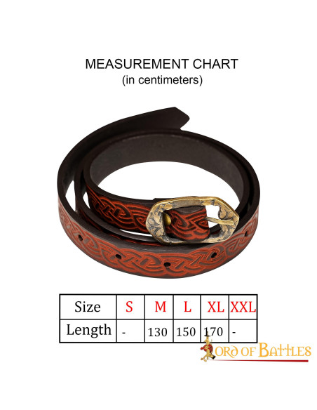 Ceinture médiévale en cuir avec...