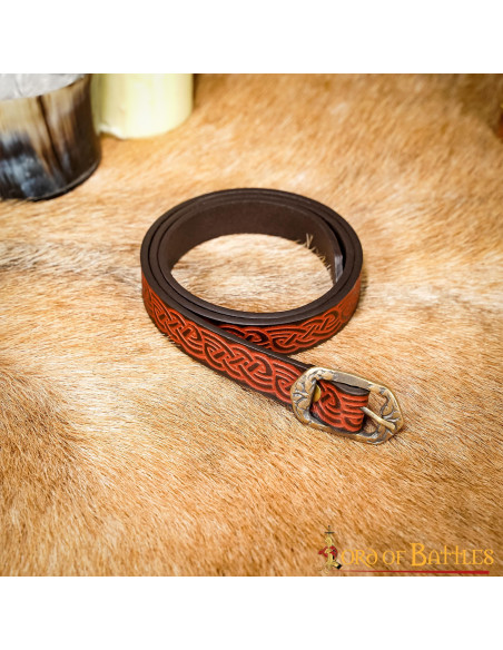 Ceinture médiévale en cuir avec...