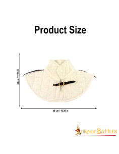 Gorgerin médiéval col haut rembourré en coton, couleur... 2