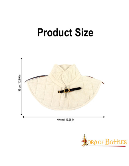 Gorgerin médiéval col haut rembourré...