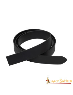 Ceinture médiévale en cuir lisse sans boucle, noir 2