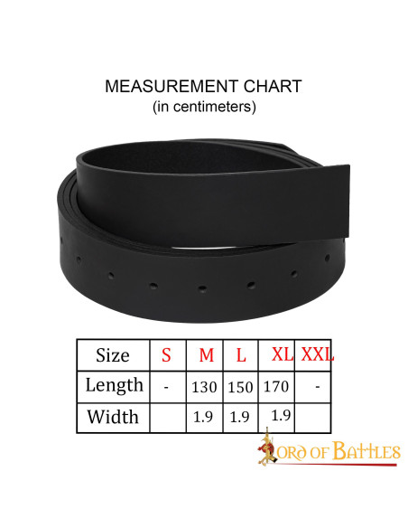 Ceinture médiévale en cuir lisse sans...