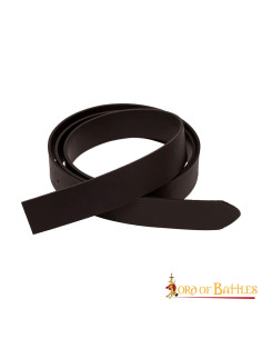 Ceinture médiévale en cuir lisse sans boucle, marron 2