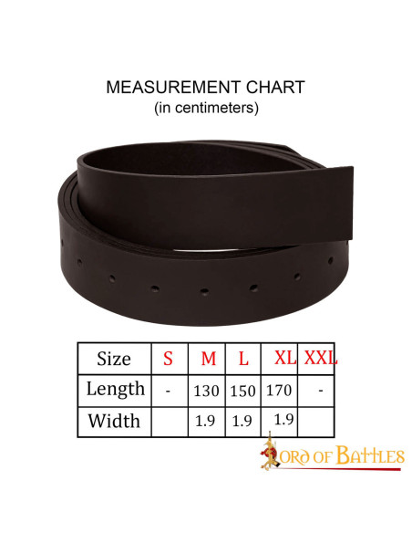 Ceinture médiévale en cuir lisse sans...
