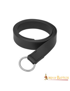 Ceinture médiévale en cuir avec boucle circulaire en...