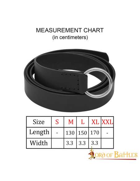 Ceinture médiévale en cuir avec...