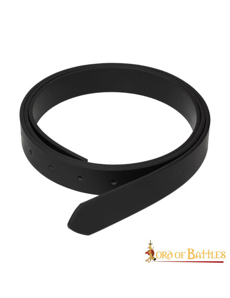 Ceinture médiévale en cuir noir sans...