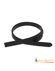 Ceinture médiévale en cuir noir sans boucle, (2,5 cm.) 2