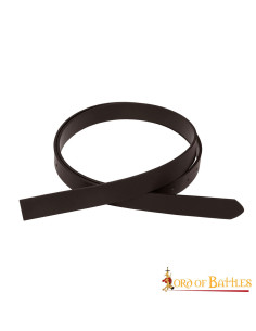 Ceinture médiévale en cuir marron sans boucle, (2,5 cm.) 2