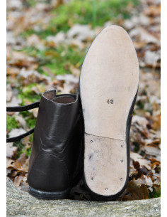 Bottines médiévales, 2 boucles, marron 2