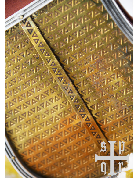 Sac médiéval en cuir marron avec...