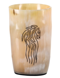 Verre cheval viking en corne de buffle (150-250 ml.)