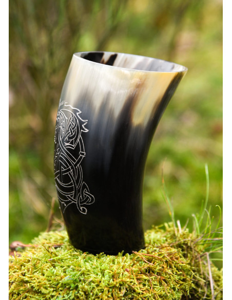 Verre viking loup Fenrir dans une...