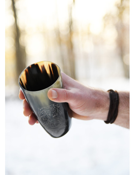 Verre viking loup Fenrir dans une...