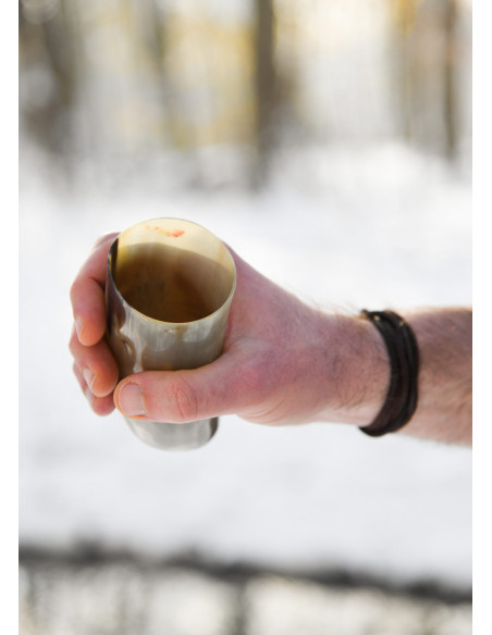 Verre Viking sans gravures en corne...