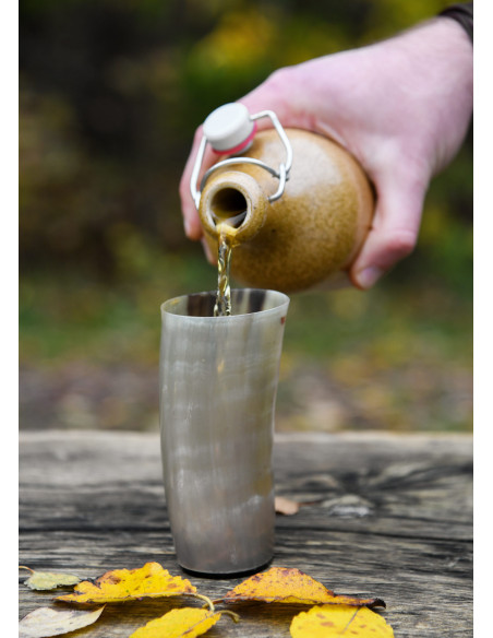 Verre Viking sans gravures en corne...