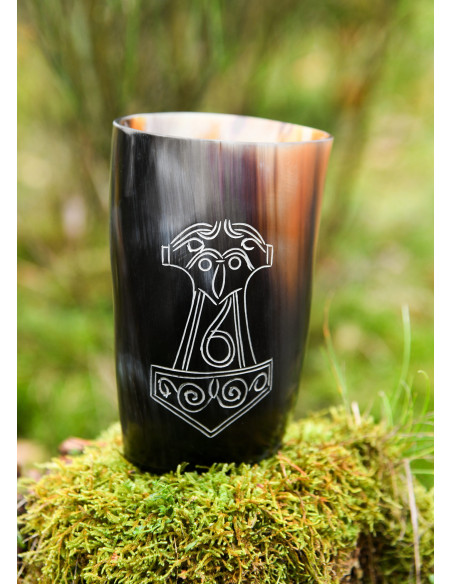 Verre Mjölnir de Viking Thor en corne...