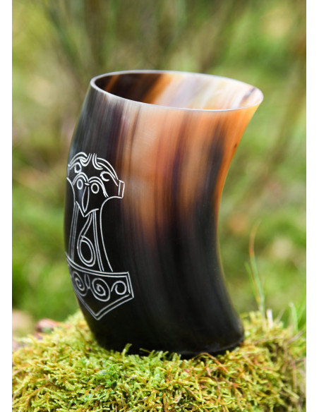Verre Mjölnir de Viking Thor en corne...