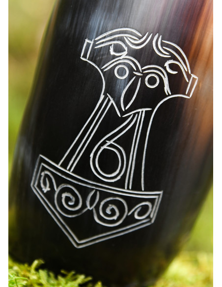 Verre Mjölnir de Viking Thor en corne...