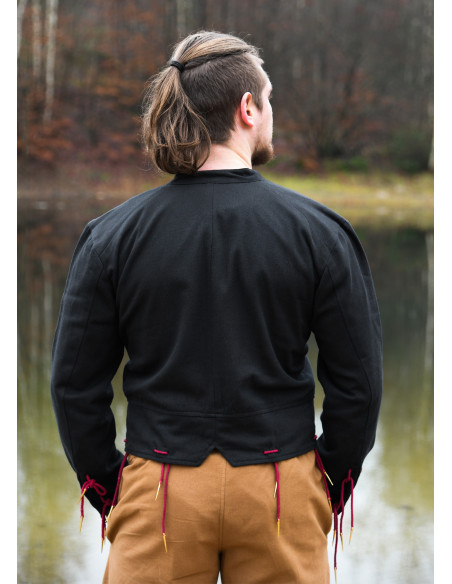 Pourpoint médiéval Bernhard noir avec...