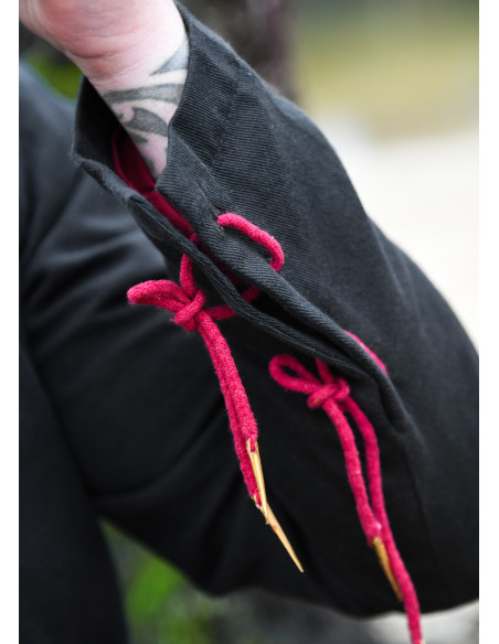 Pourpoint médiéval Bernhard noir avec...