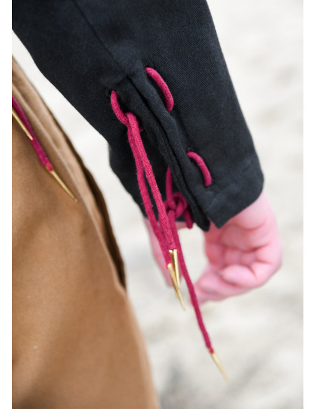 Pourpoint médiéval Bernhard noir avec...