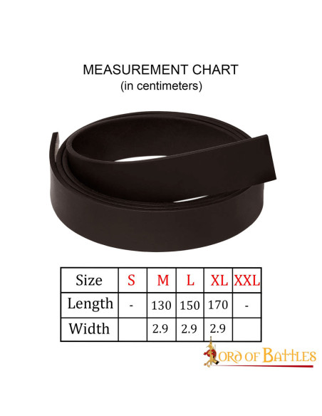 Ceinture médiévale en cuir marron...