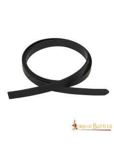 Ceinture médiévale en cuir noir sans boucle, (1,9 cm.) 2