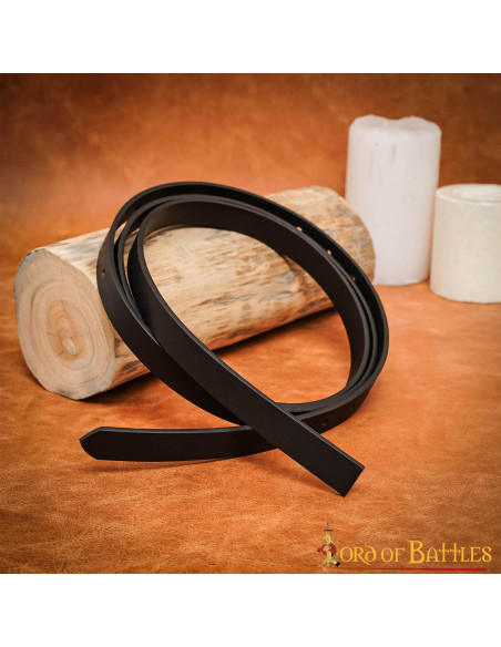 Ceinture médiévale en cuir noir sans...