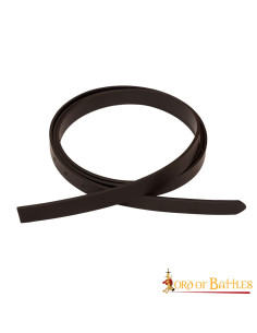 Ceinture médiévale en cuir marron sans boucle, (1,9 cm.) 2