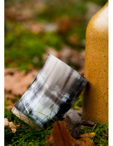 Verre médiéval, verre à shot en corne...