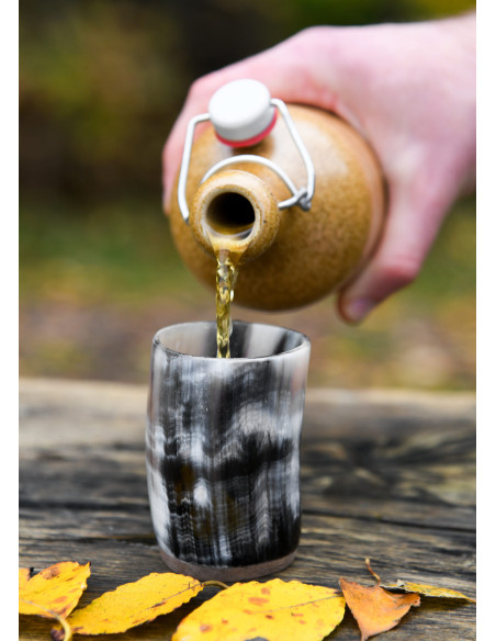 Verre médiéval, verre à shot en corne...