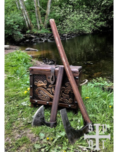 Hache barbue viking, forgée à la main (74 cm.) 2