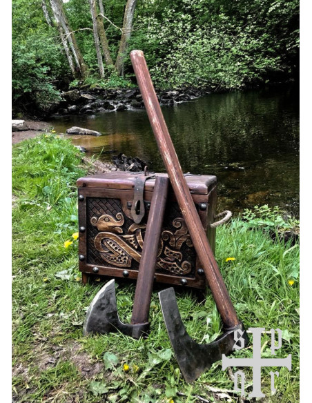 Hache barbue viking, forgée à la main...