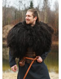 Peau de Berserker noire pour guerriers (130x60 cm.)