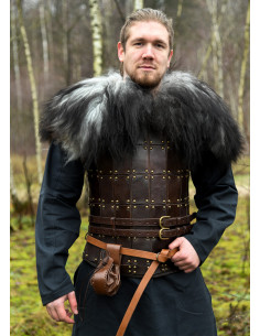 Couvre-épaules pour guerriers en peau de mouton nordique