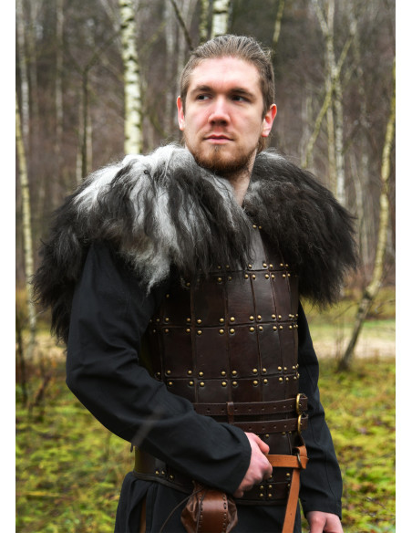 Couvre-épaules pour guerriers en peau...